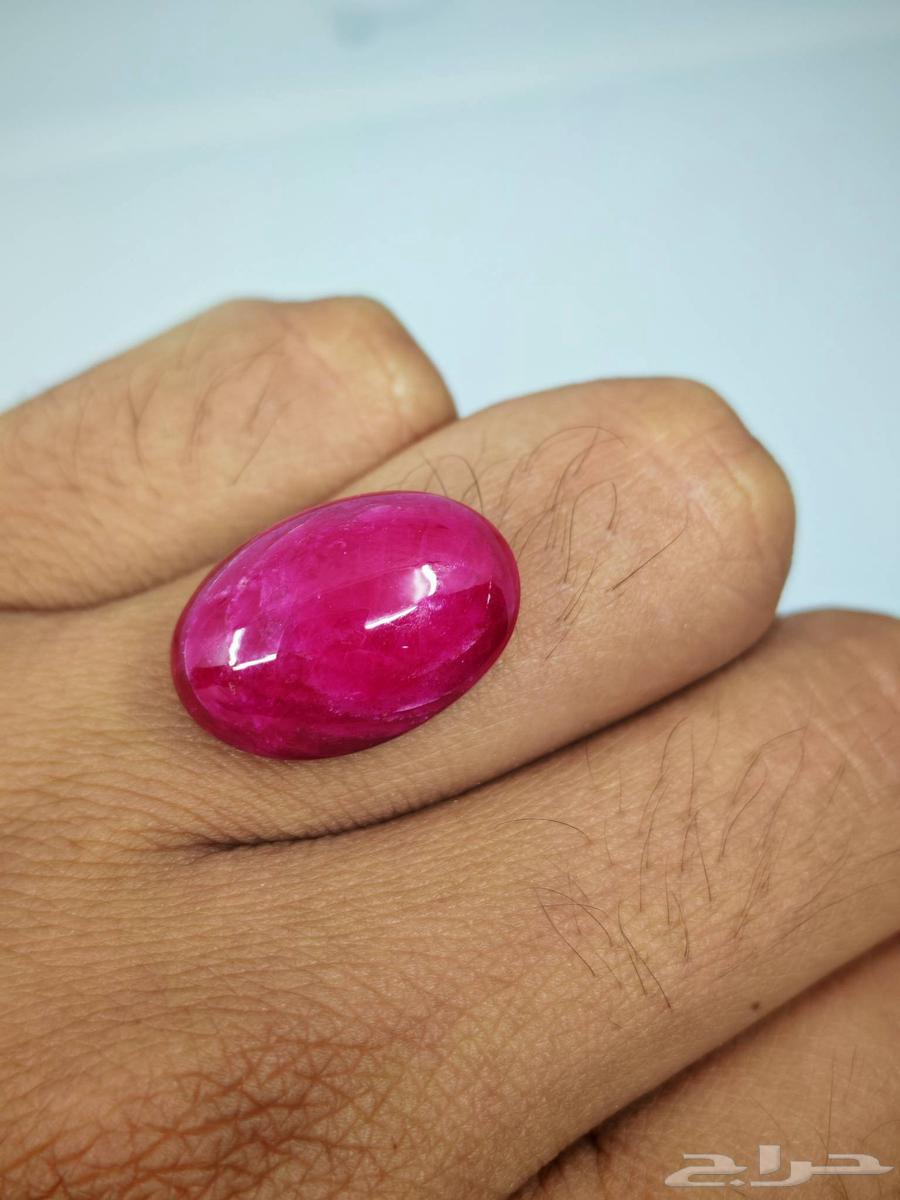 ياقوت طبيعي راهي معالج حرارة بشهادة دولية معتمدة64558641919107110