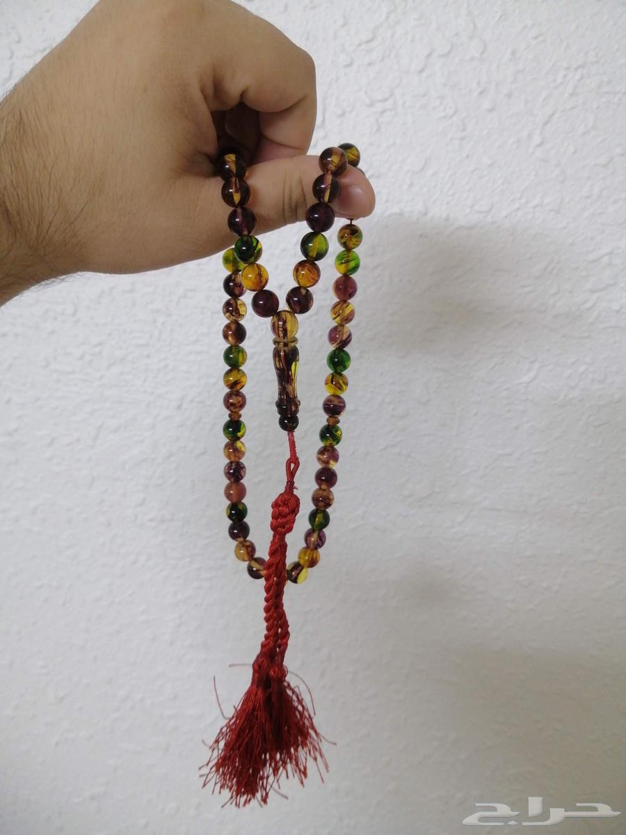 سبحة كهرمان ملونة الوان احجار كريمة فاخرة (جديدة).64556441361281112