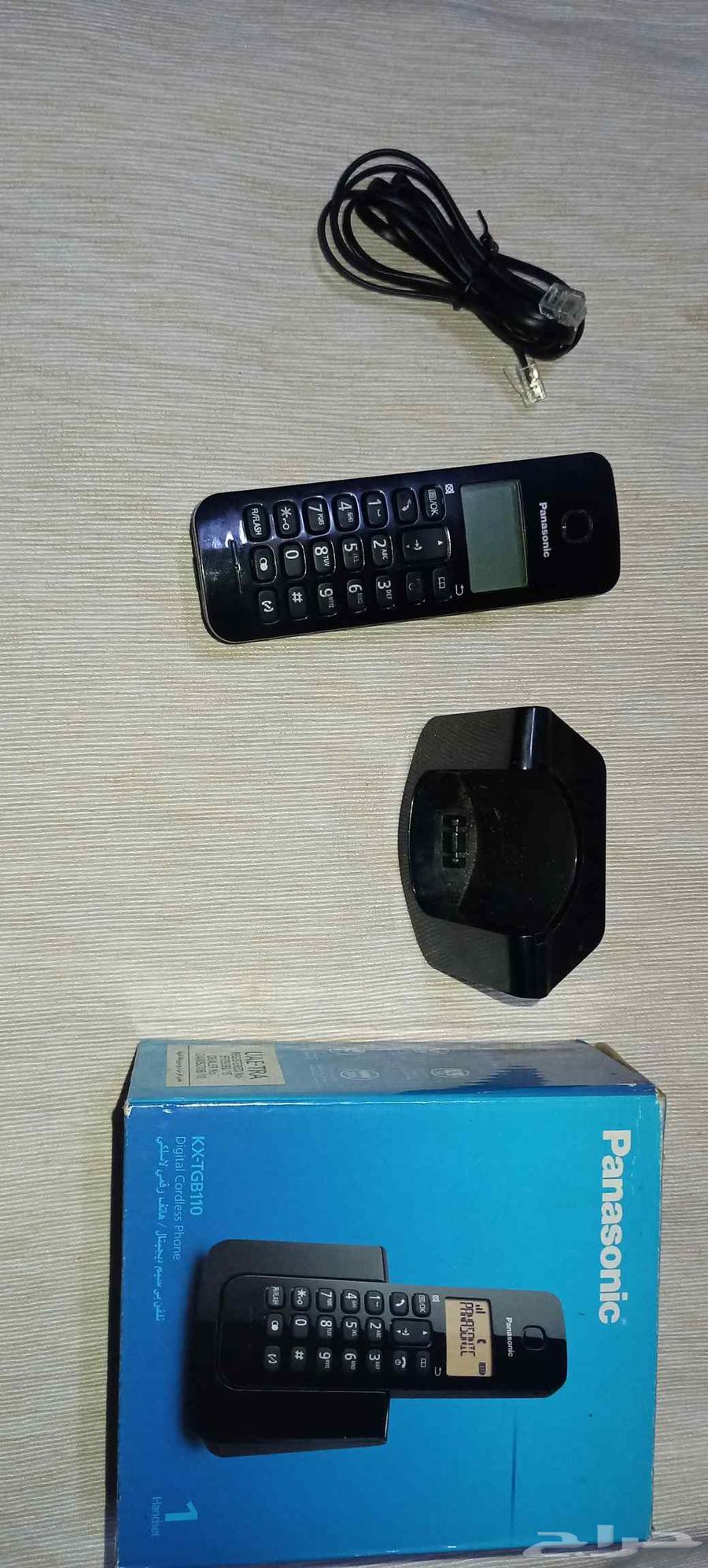 تلفون ثابت لا سلكي مع جميع اغراضه64570914579331110