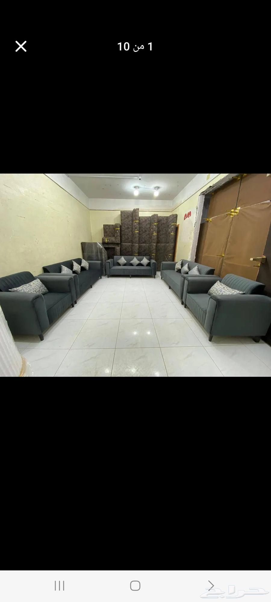 كنب جديد جاهز تتوفر جميع الألوان ب1500 شامل التوصيل داخل الر64565450987649114