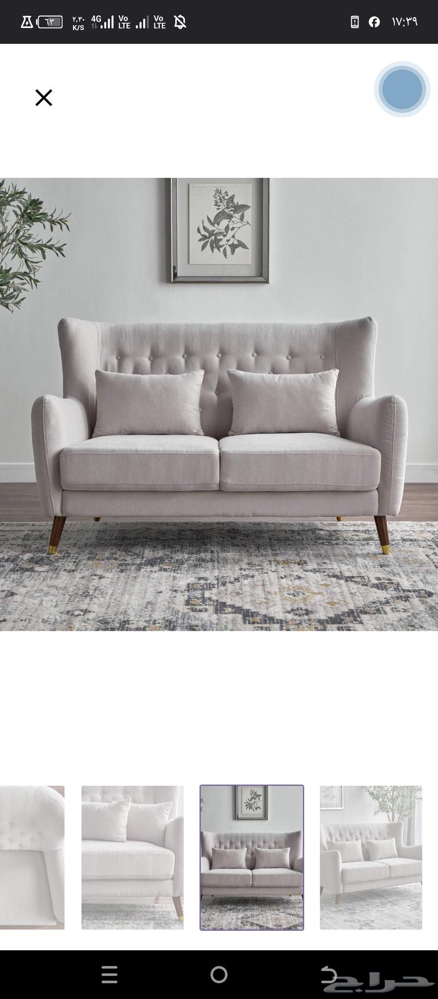 2 كنب ثلاثي للبيع من هوم سنتر جديد لم يستخدم64569998654722112