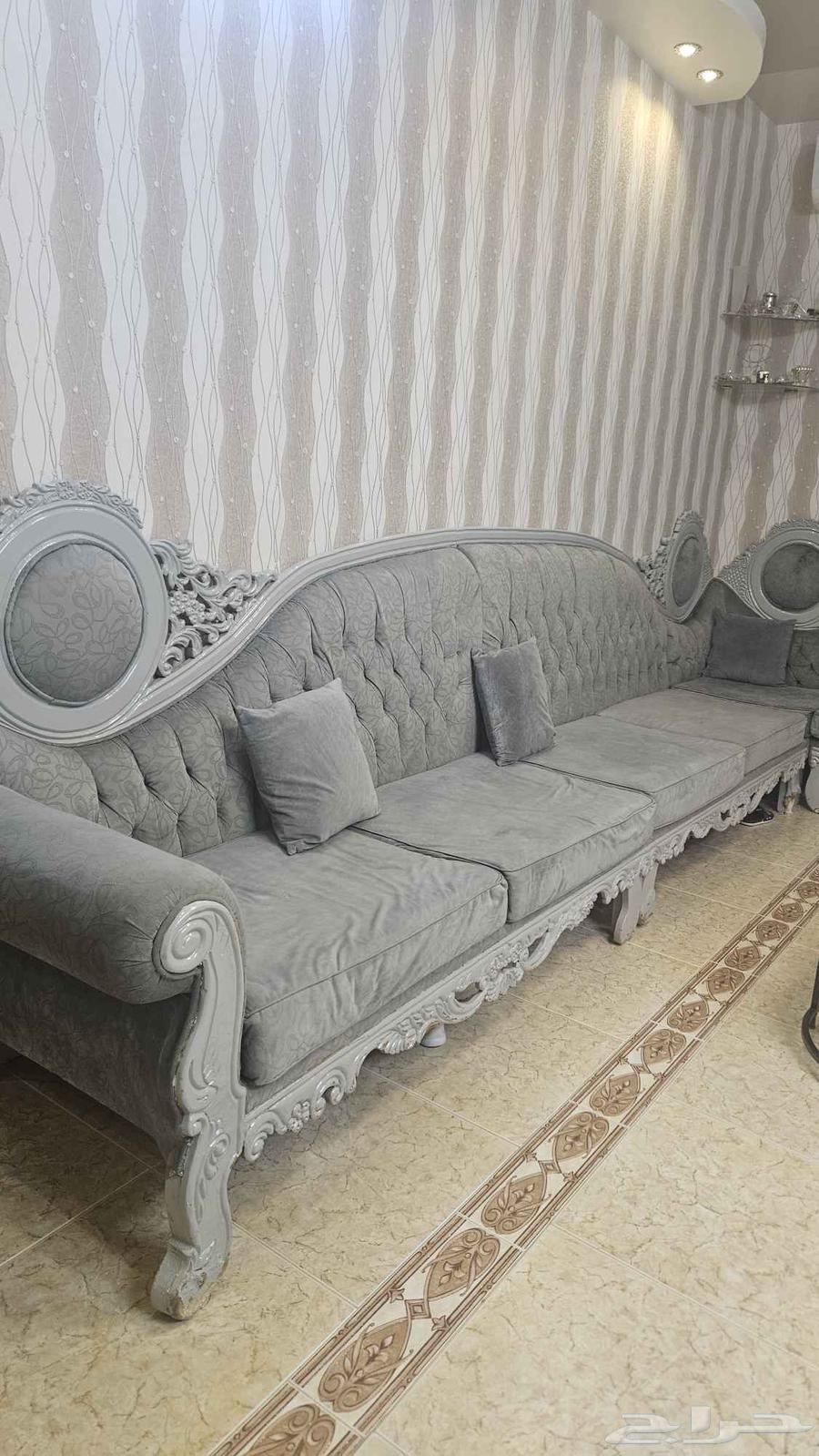 Sofa set in the shape of the letter Alif with two chairs and entrance64570818769027110