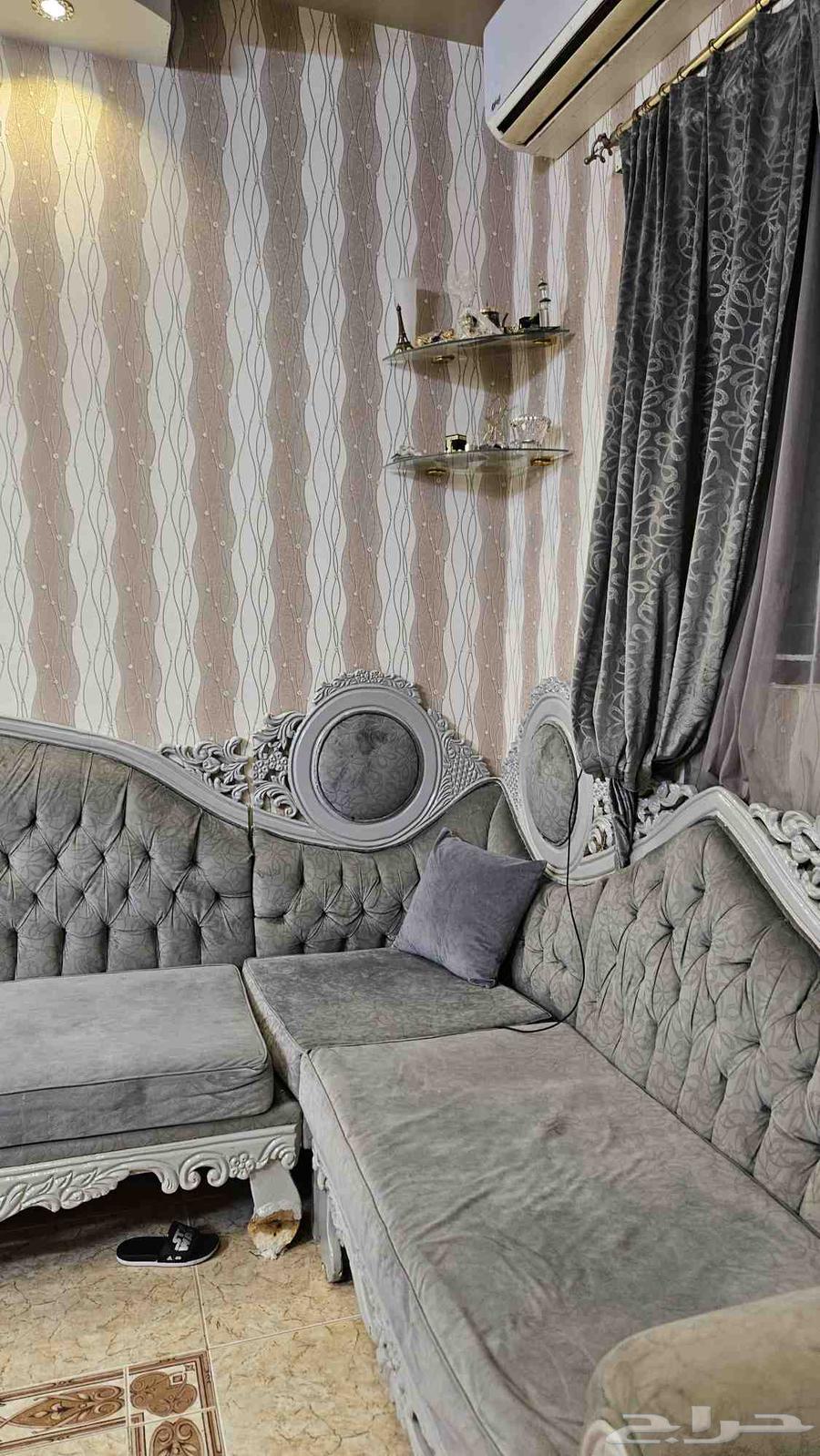 Sofa set in the shape of the letter Alif with two chairs and entrance64570818769027112