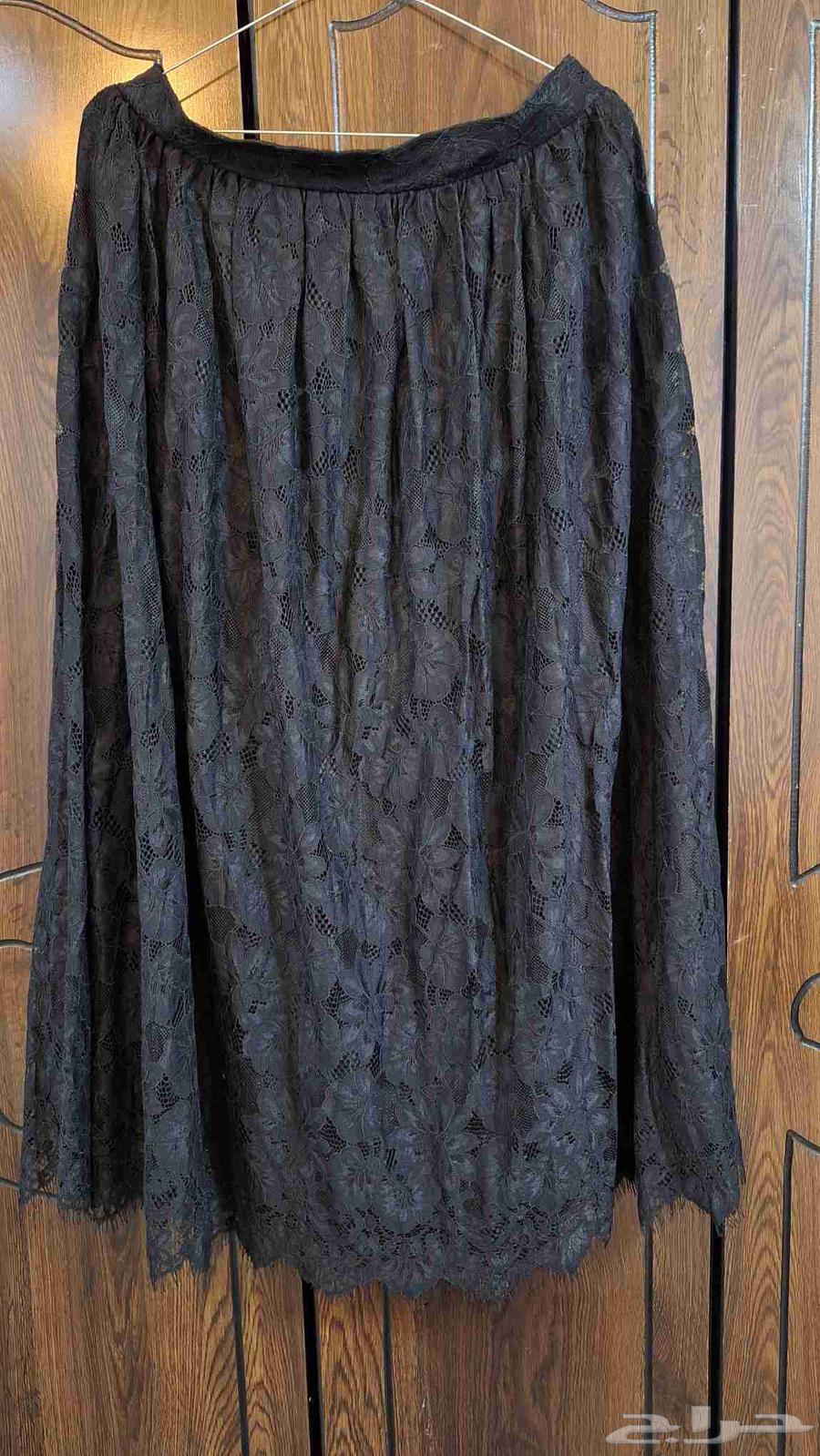 تنانير تنورة شي ان ابيض واسود دانتيل64568315478401110