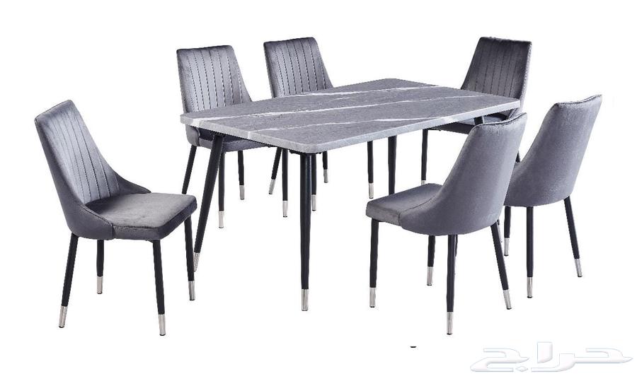 طاولات طعام خشب زجاج رخام جديد بالكرتون64562852698497114