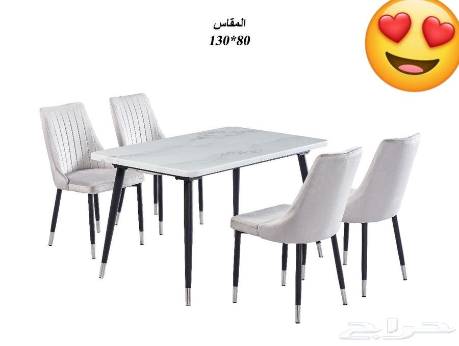 طاولات طعام خشب زجاج رخام جديد بالكرتون64562852698497112