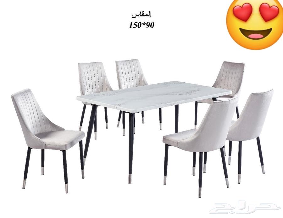 طاولات طعام خشب زجاج رخام جديد بالكرتون64562852698497111