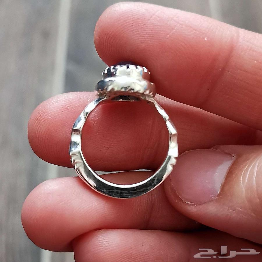 خاتم فضة زفير افريقي زامبي طبيعي64566561616258114