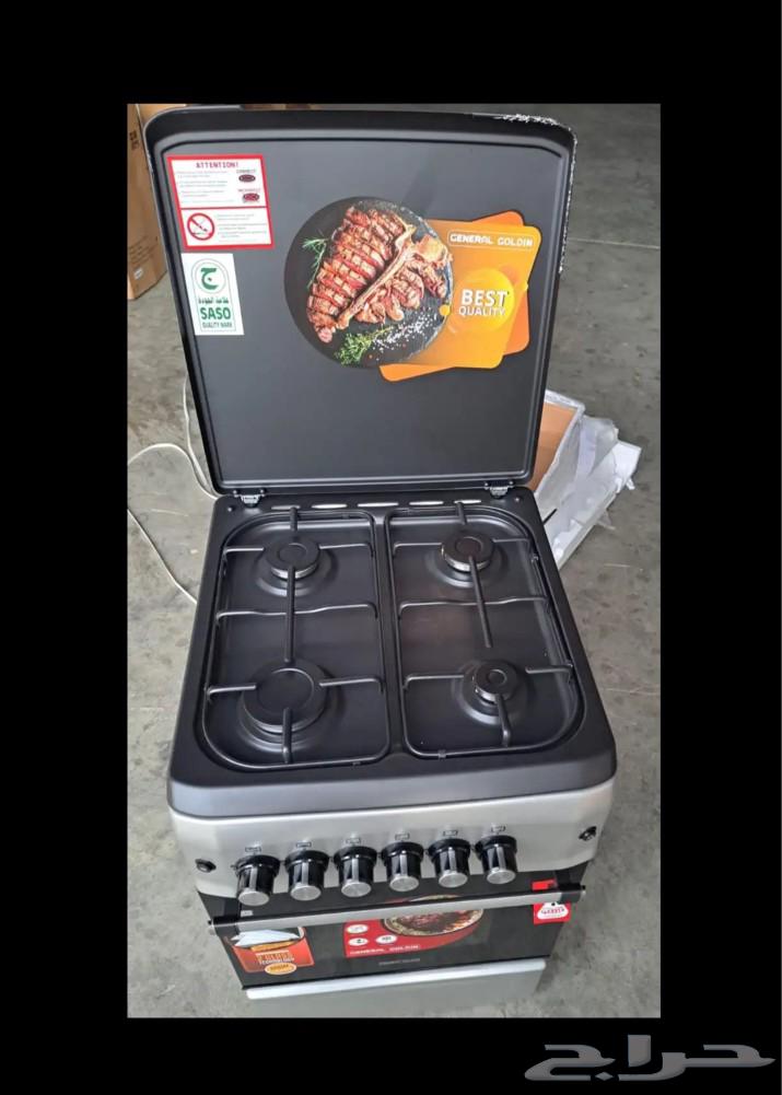 فرن اسود تركي اربع عيون سطح اسود ستيل جديد فقط64525801428097110