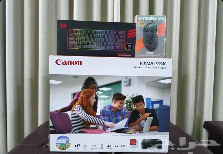 مجموعة اغراض الكترونية للبيع  طابعه  ماوس و كيبورد و سماعات64571230961666110