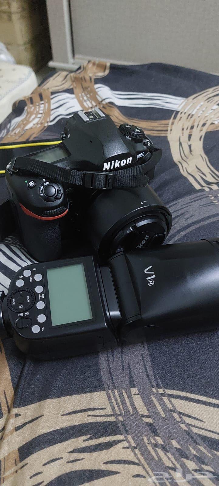 كاميرا 850 شبه جديده عدسة 50G شبه جديده فلاش v1 شبه جديد ل64566644882563110