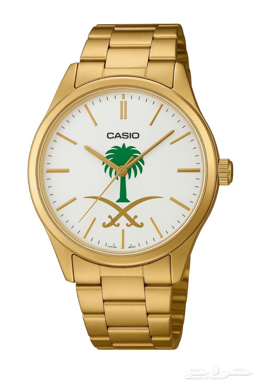 ساعة كاسيو أصلية شعار نخلة و سيفين64570435458177111
