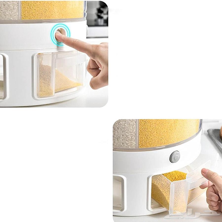 6-Compartment Rotating Grain and Nut Organizer with Ramadan Qatayef Maker64578773016833113