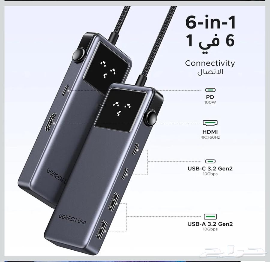 هوب UGREEN Uno و UPro 6 في 1   جودة عالية وسعر مميز (95 ريال64577656951939110