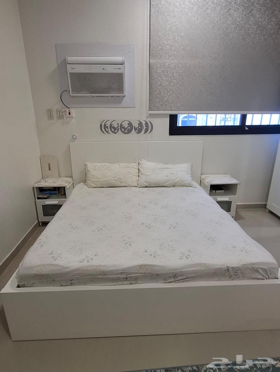 سرير أبيض من إيكيا مقاس 160 200 نظيف مره64578312267011110