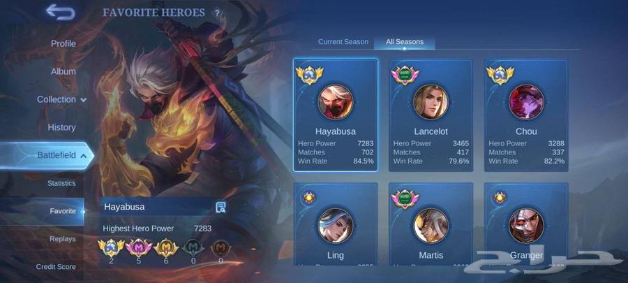 حساب موبايل ليجند للبيع64578855333506111