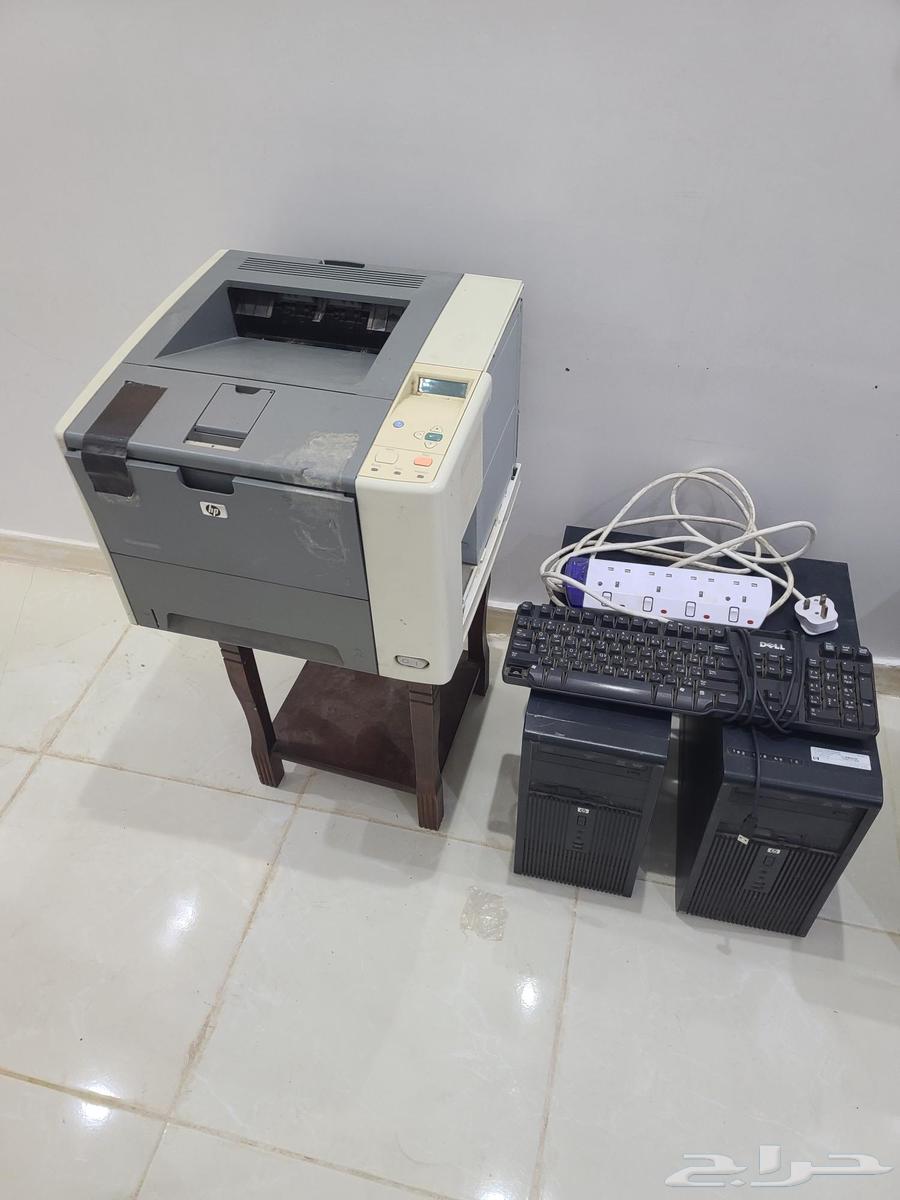 للبيع أجهزة الحاسب الة طابعة و3 شاشات وتوصيله ولوحة مفاتيح64577036535681112