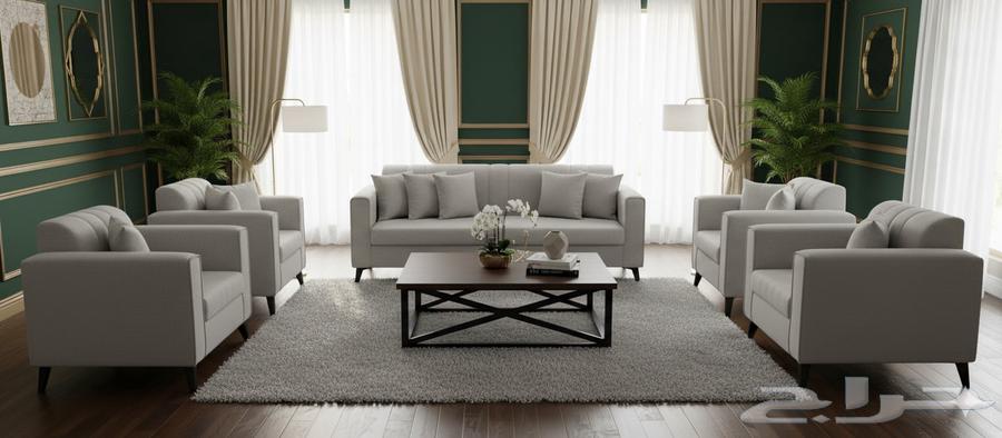 السعر 1100 طقم كنب جديد جاهز 5 قطع ل 11 شخص من يحتاجه يمكنه64576326016771113