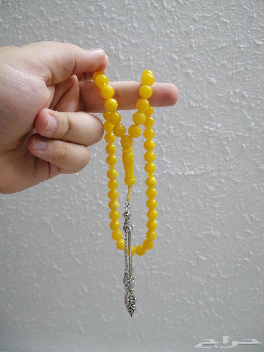 سبحة كهرمان اصفر صافي (جديدة).64578978316033112