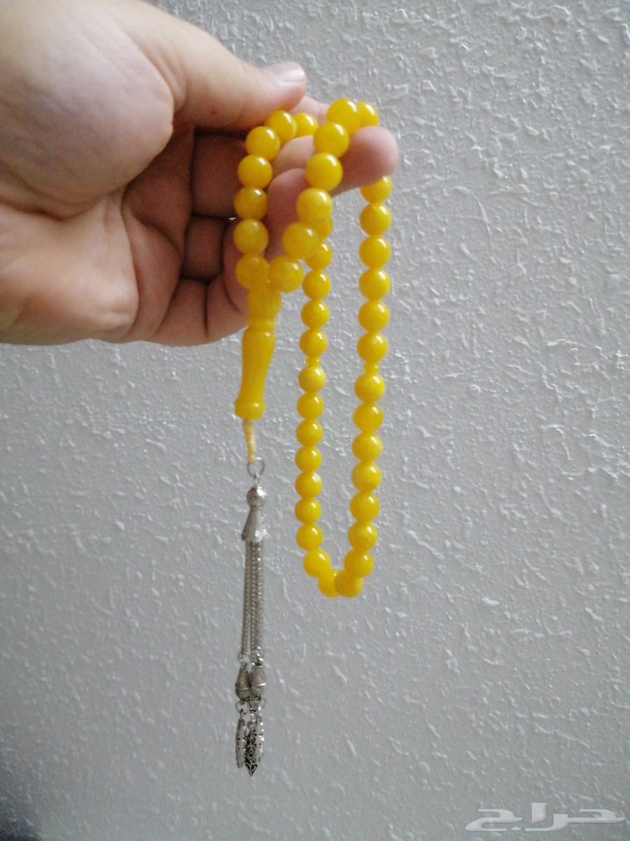 سبحة كهرمان اصفر صافي (جديدة).64578978316033110