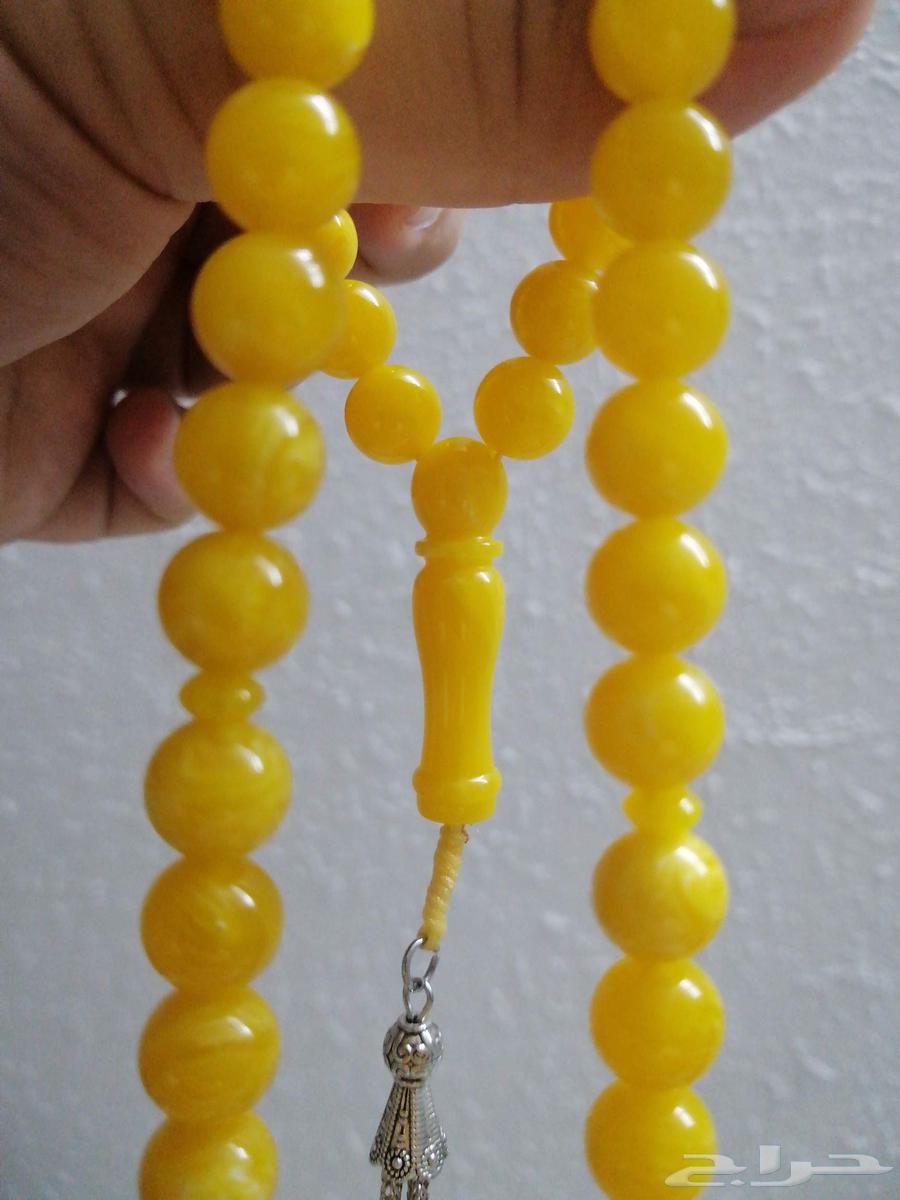 سبحة كهرمان اصفر صافي (جديدة).64578978316033113