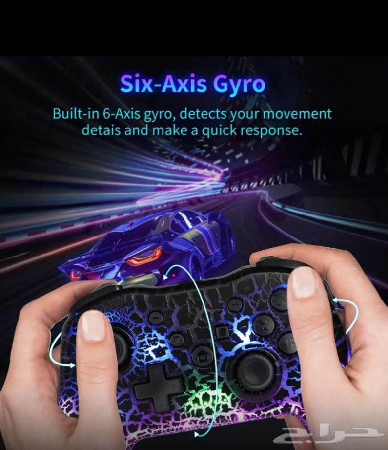 يد تحكم تعمل سلكيه وبالبلوتوث جديده بعلبتها معها سلك تايب -c64574957608066111