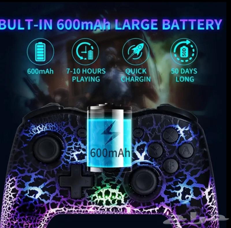 يد تحكم تعمل سلكيه وبالبلوتوث جديده بعلبتها معها سلك تايب -c64574957608066114