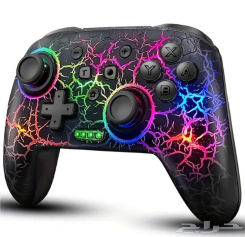 يد تحكم تعمل سلكيه وبالبلوتوث جديده بعلبتها معها سلك تايب -c64574957608066110