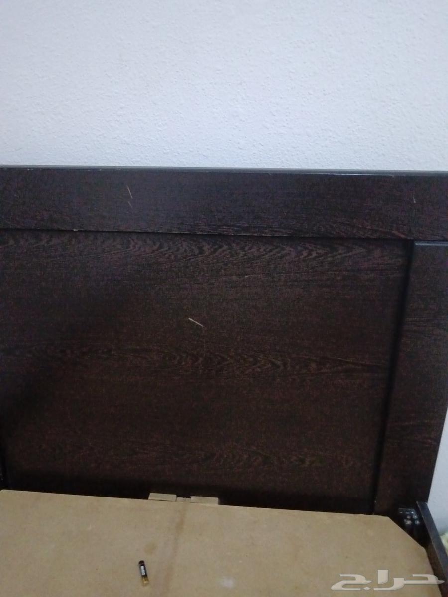 2 double wooden bed used with 4-panel folding door, almost new64584050166787114