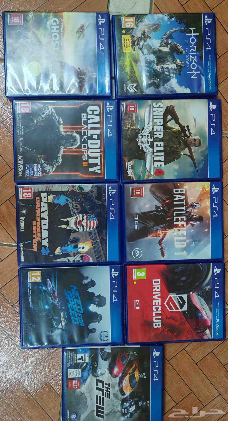 ps4 بلاي ستيشن 4 مع 17 لعبه64580949707010112