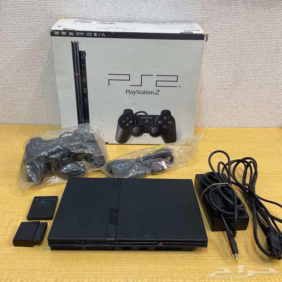 للبيع  جهاز PlayStation 2 Slim (مجموعة كاملة)64581759695106110