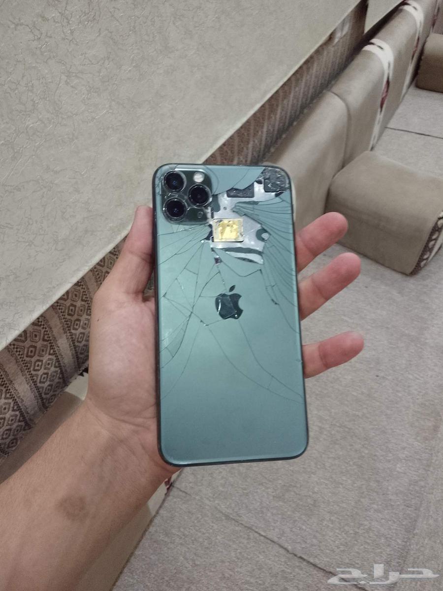 آيفون 11 مكسور خلفيه وشاشه تبي تبديل نضيف يصلح لاستخدام بيع64585980242947110