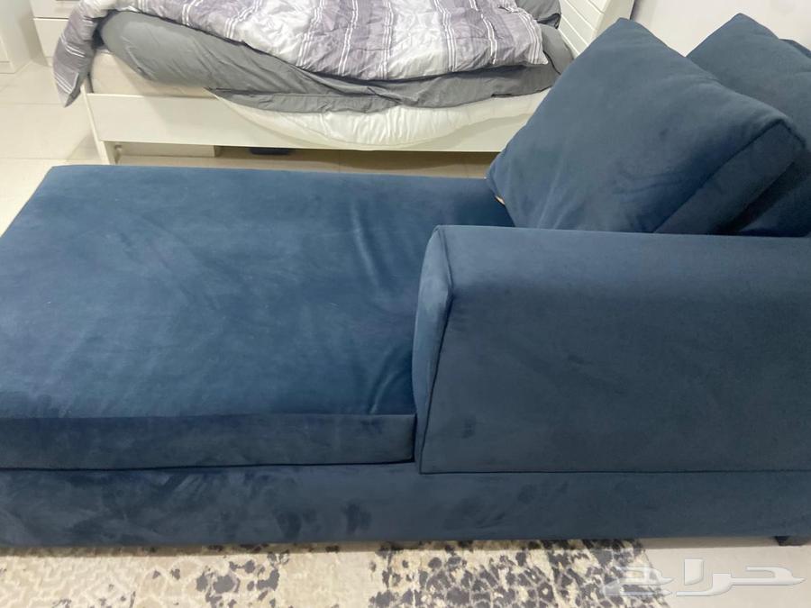 Dark blue sofa, excellent length, used with care, reason for sale: no longer needed64580006373507112