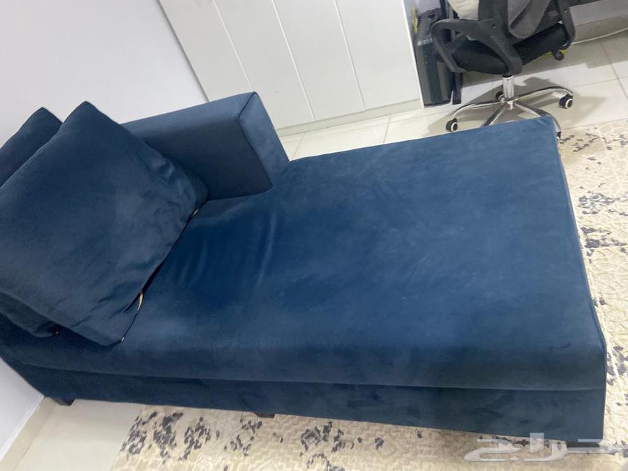 Dark blue sofa, excellent length, used with care, reason for sale: no longer needed64580006373507111