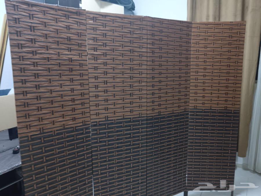 2 double wooden bed used with 4-panel folding door, almost new64584050166787110