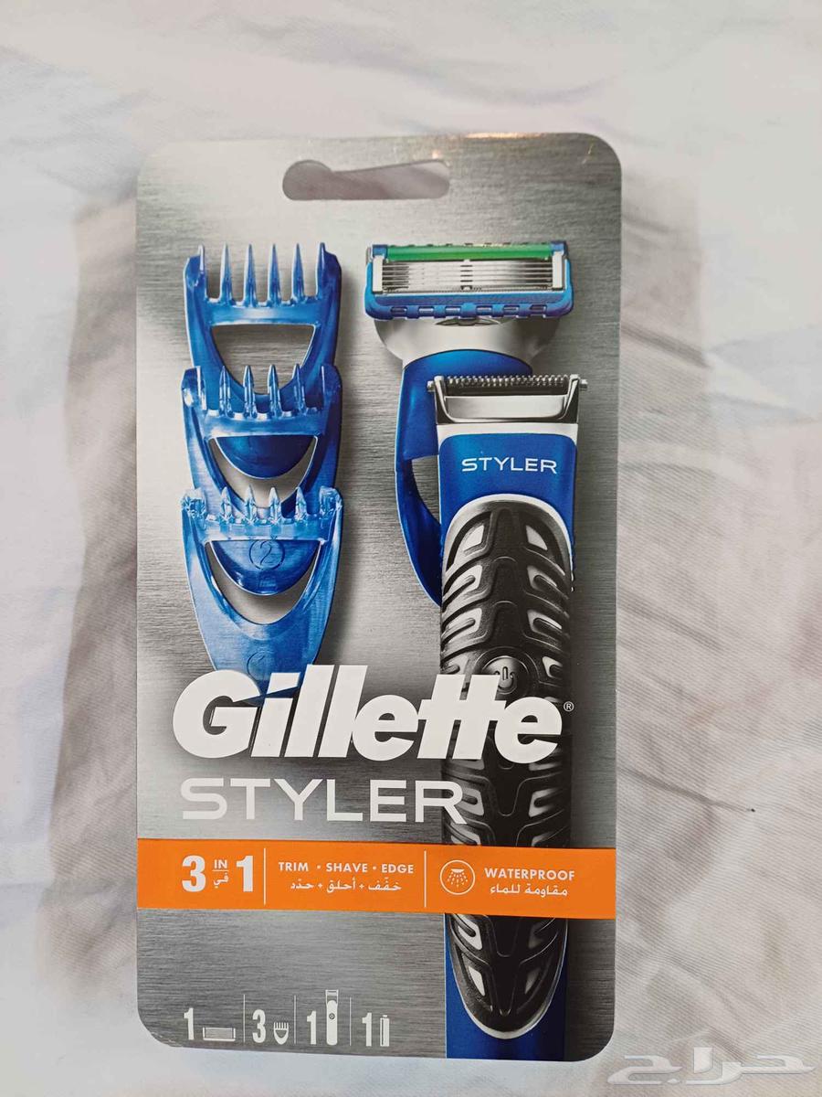 مكينة حلاقة جيليت بطارية لحية وشارب مع رؤوس لتقصير الشعر64513105511426111
