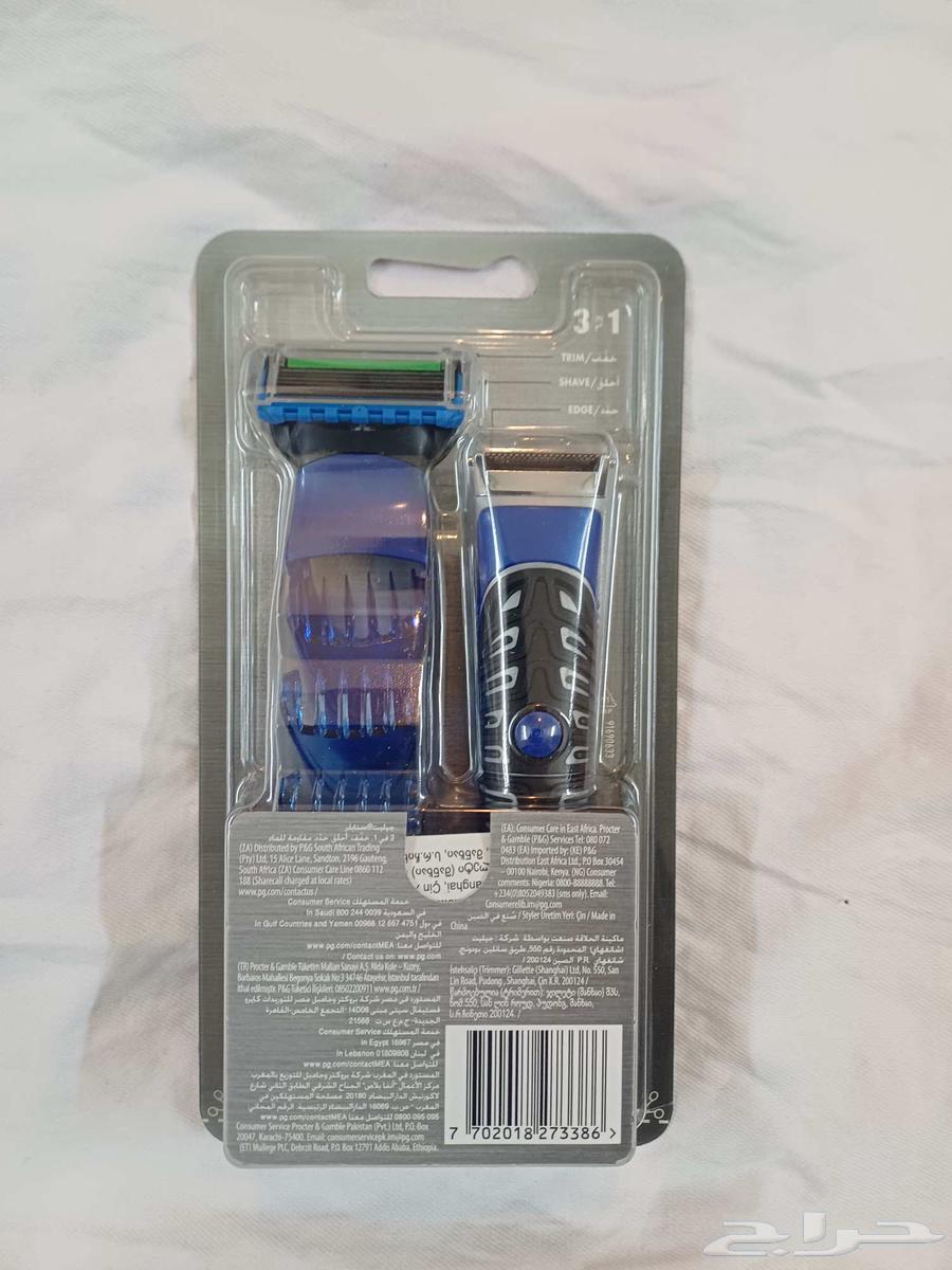 مكينة حلاقة جيليت بطارية لحية وشارب مع رؤوس لتقصير الشعر64513105511426110
