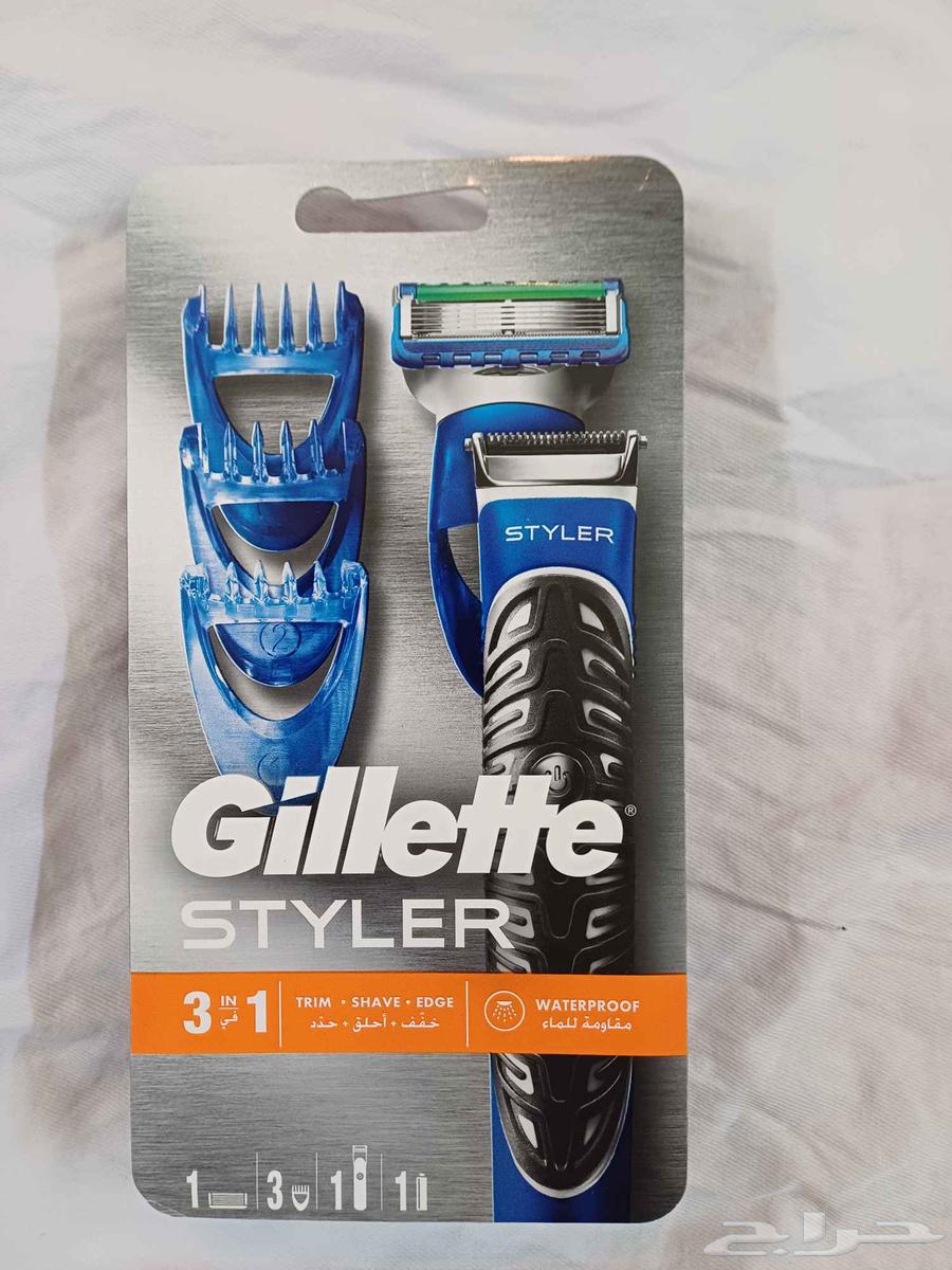 مكينة حلاقة جيليت بطارية لحية وشارب مع رؤوس لتقصير الشعر64513105511426113