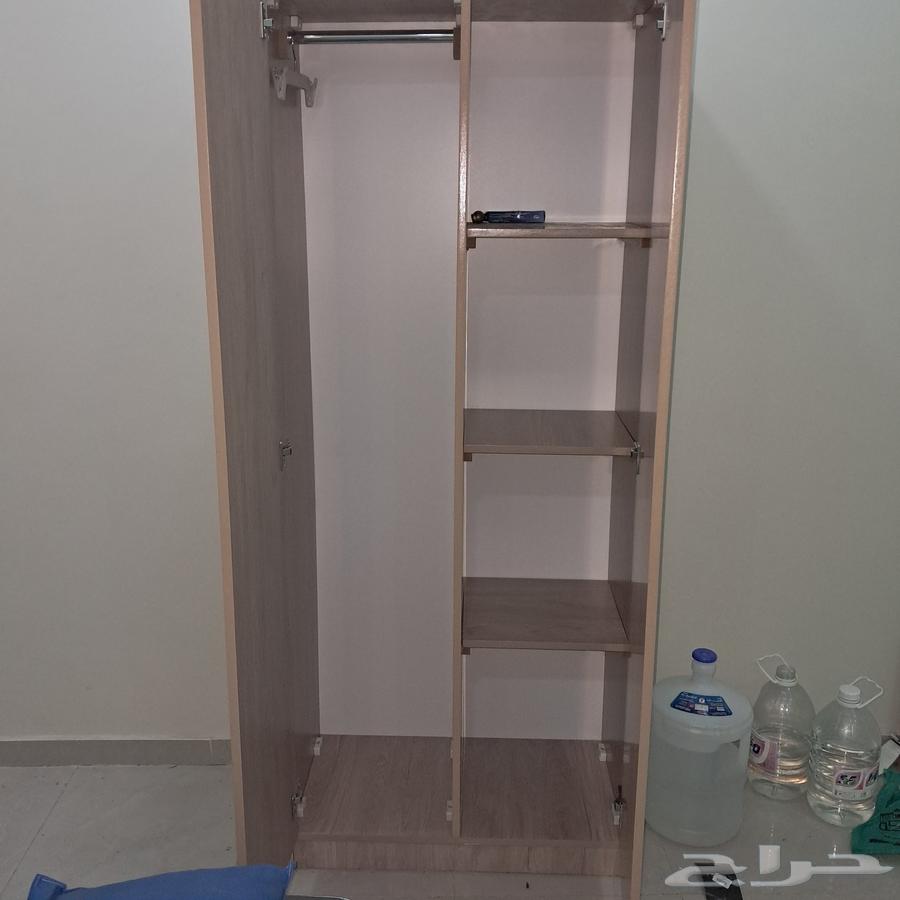 Double bed, mattress, and wardrobe64585395012610112