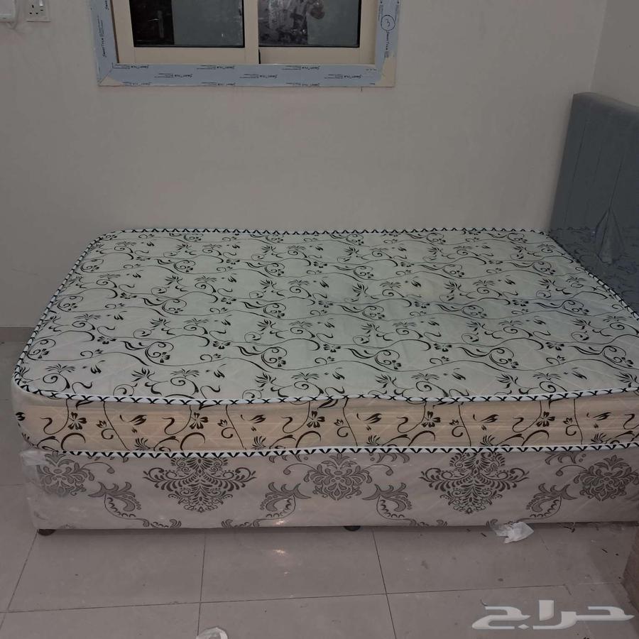 Double bed, mattress, and wardrobe64585395012610113