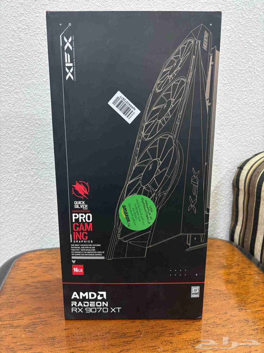 كرت شاشة 9070xt ومعالج ryzen 7 7800x3d ومبرد هوائي وتخزين64583753462273110