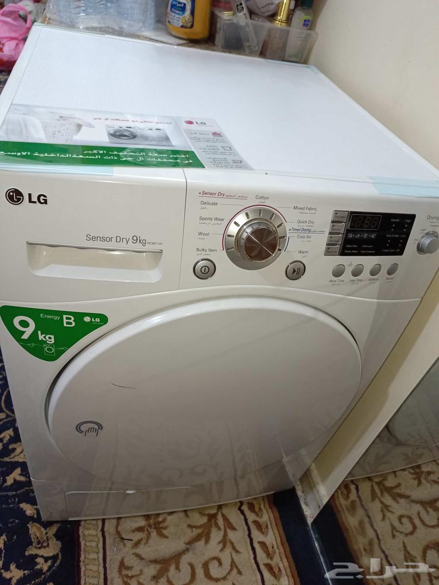 مجفف ملابس LG سعة 9 كيلو شبه جديده64583653979779110