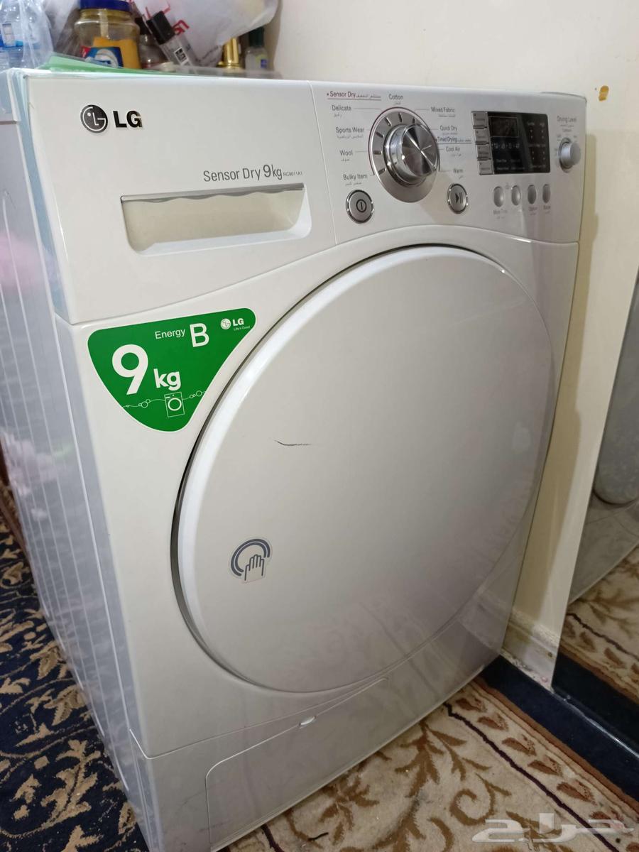 مجفف ملابس LG سعة 9 كيلو شبه جديده64583653979779111