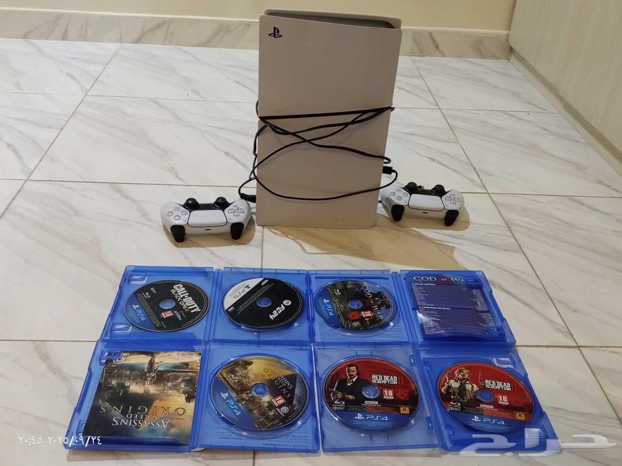 PlayStation 5 Slim with 5 games and controller64586774974083110