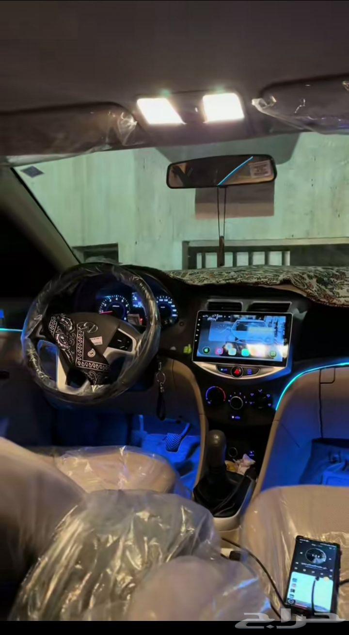 لد LED اناره داخلي لسيارة 64لون تحكم بالجوال64581746050049111