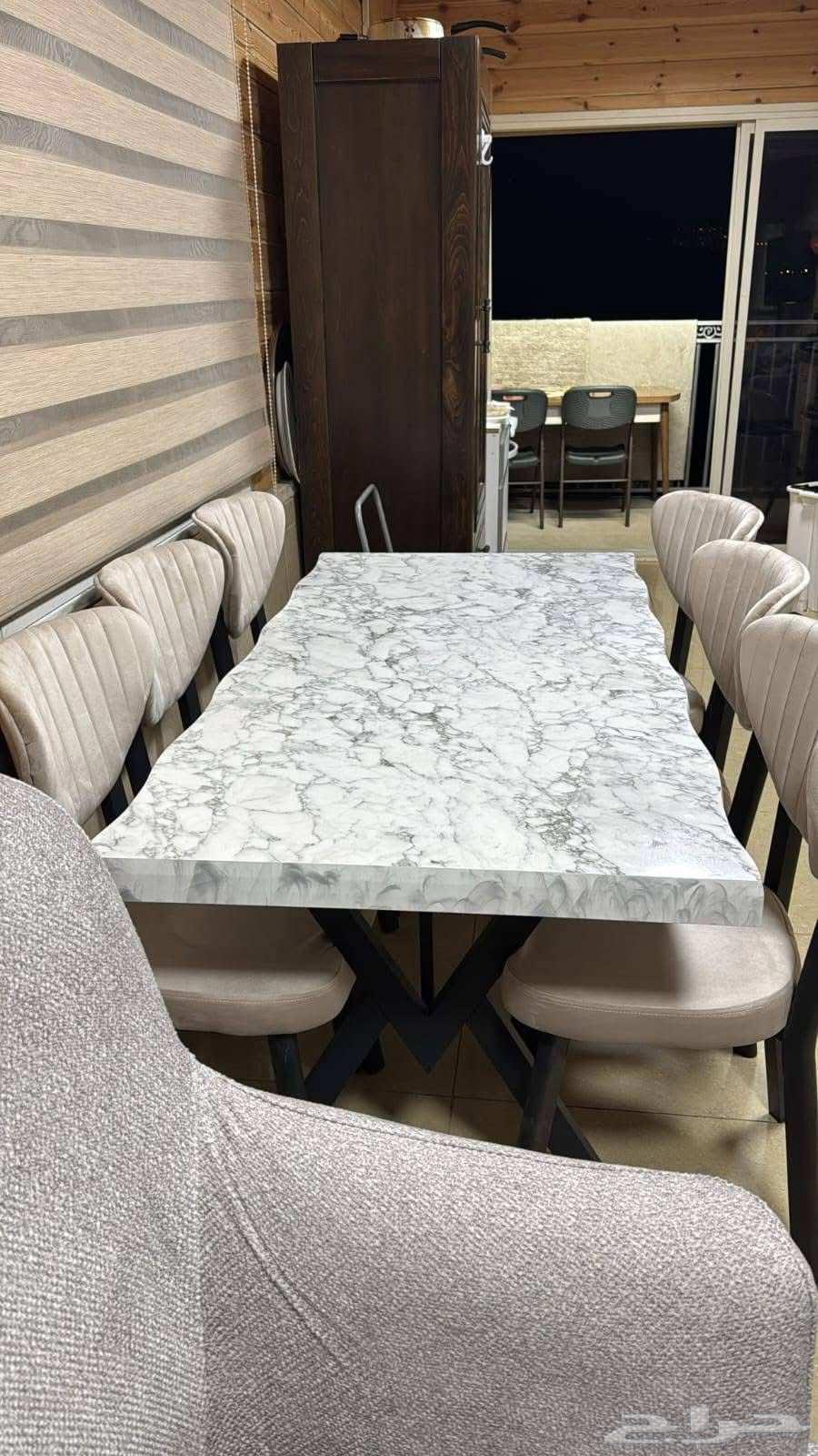 طاولات طعام 8كرسي وسته كرسي وتفصيل ستاير ويفي64579869389057113