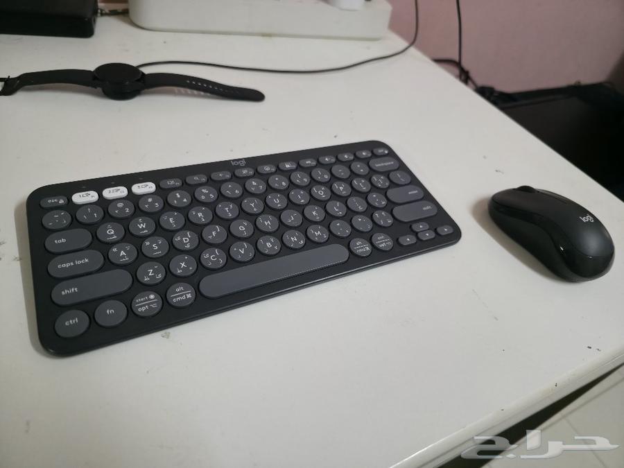 ماوس وكيبورد لوجيتيك بلوتوث نظيفه ومافيها مشاكل64590359615363110