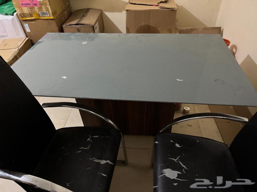 طاولة طعام قزاز مع 6 كراسي64588930701442114