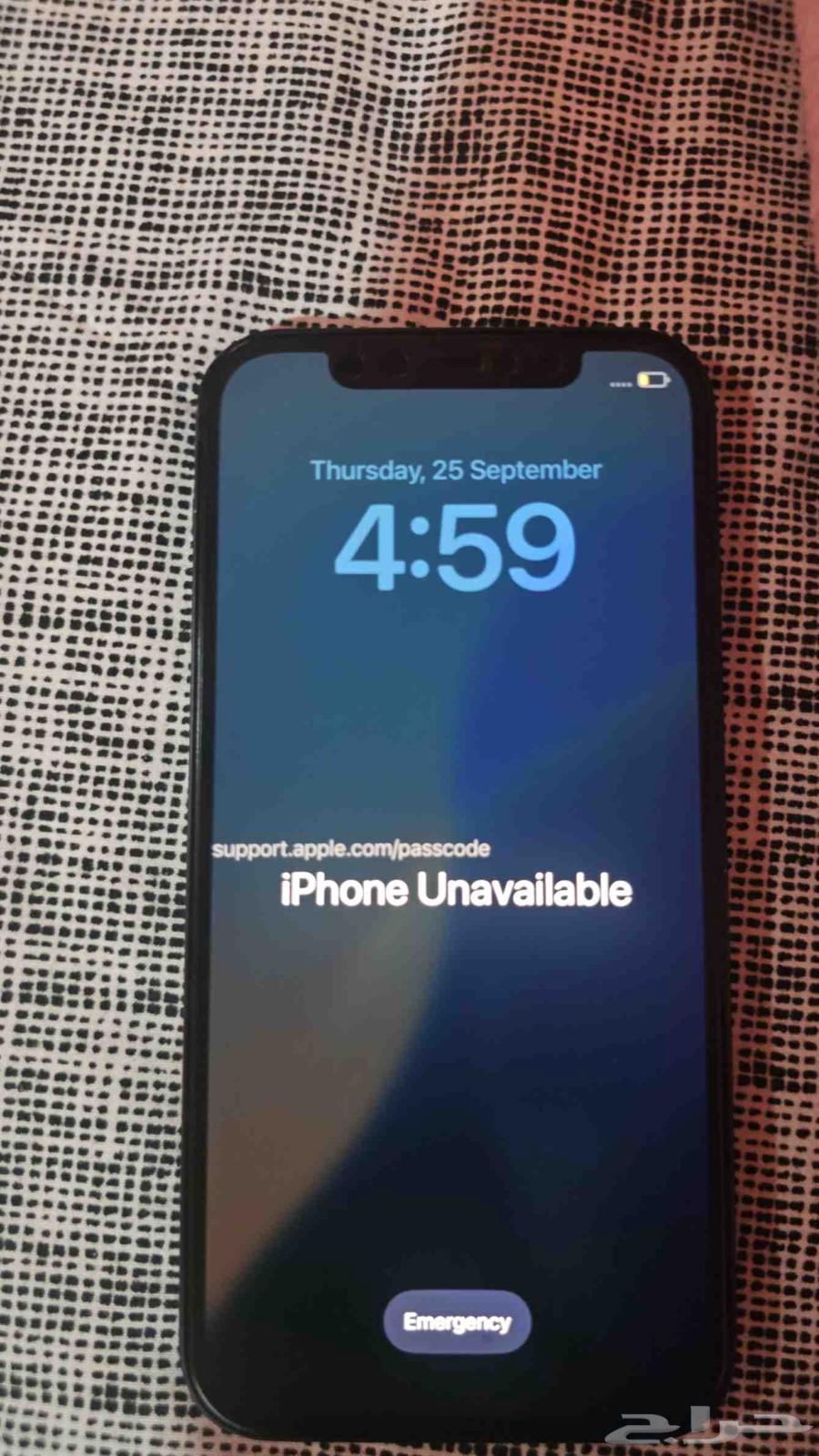 ايفون 12 الإصدار العالمي الجوال مقفل الايكلاود بس64593107008259111