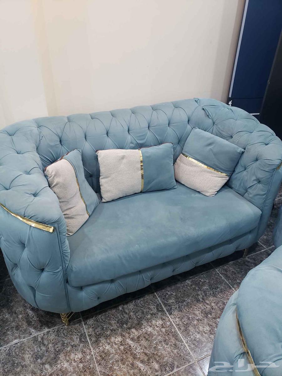 5-piece used sofa for sale in excellent condition, light green color A64594287636738111